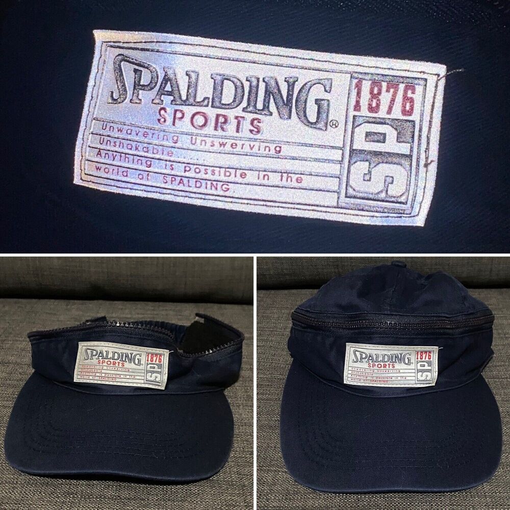 Vintage Spalding Baseball Cap with Zip Off Visor Blue Detachable Hat OSFM